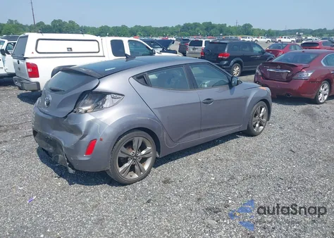 2016 Hyundai Veloster z USA, uszkodzony, nr VIN KMHTC6AD8GU299146